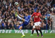 LONDON, ENGLAND - OCTOBER 23:  Marcus Rashford of Manchester United closes down Marcos Alonso of Chelsea during the Premier League match between Chelsea and Manchester United at Stamford Bridge on October 23, 2016 in London, England.  (Photo by Mike Hewitt/Getty Images)